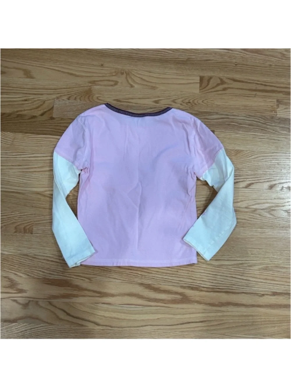 Limited Too Pink & White 'Gymnast' Long Sleeve Tee girls medium M